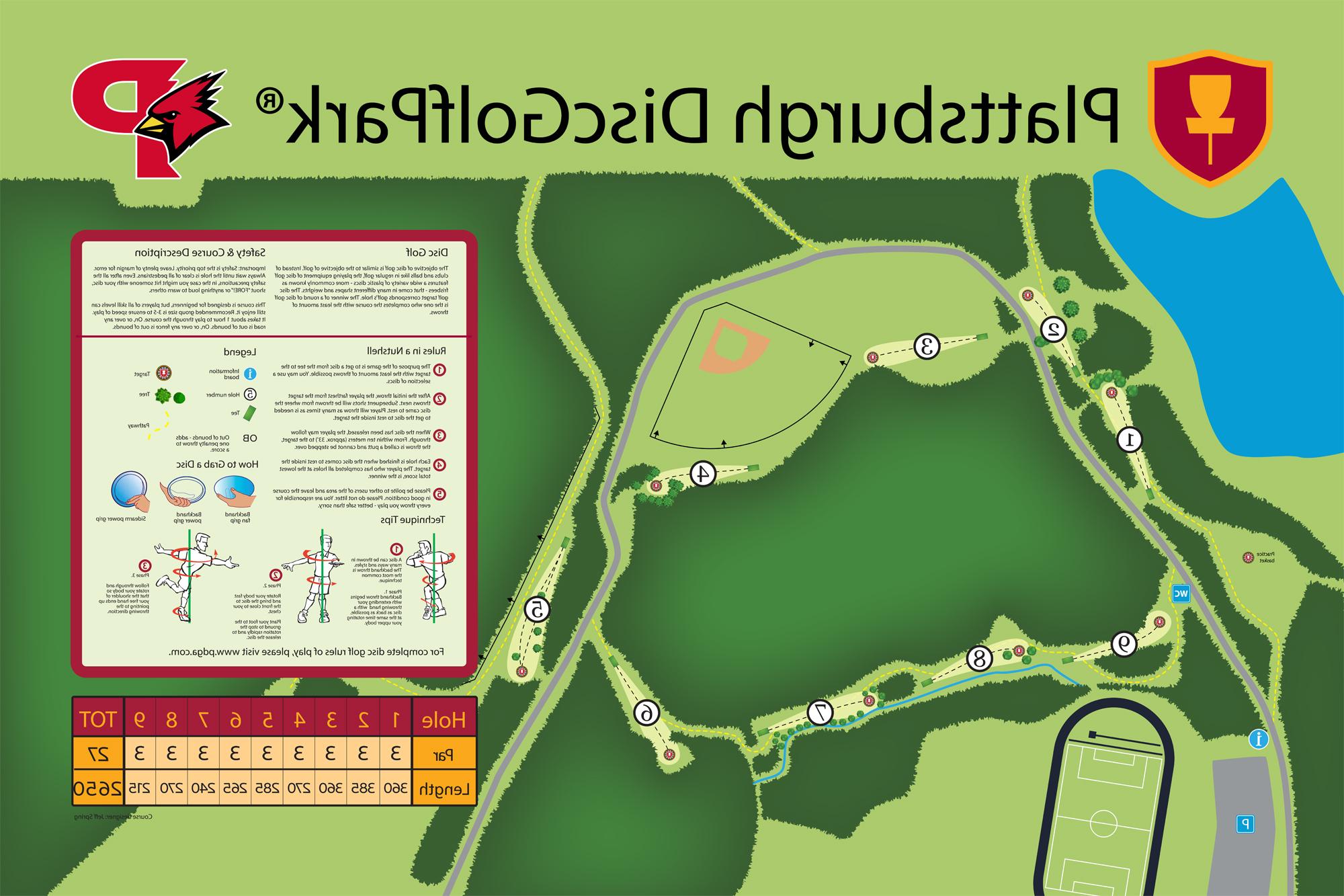 Map of Frisbee Golf Course